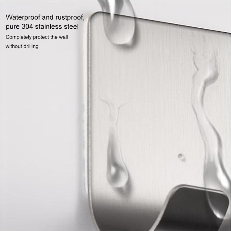 Stainless Steel Plug Power Cord Hook Bathroom Non-perforated Storage Rack, Size: 61x45mm