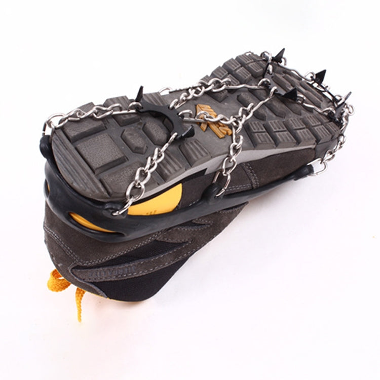 One Pair 8 Teeth Anti-Slip Ice Gripper Hiking Climbing Chain Shoes Covers