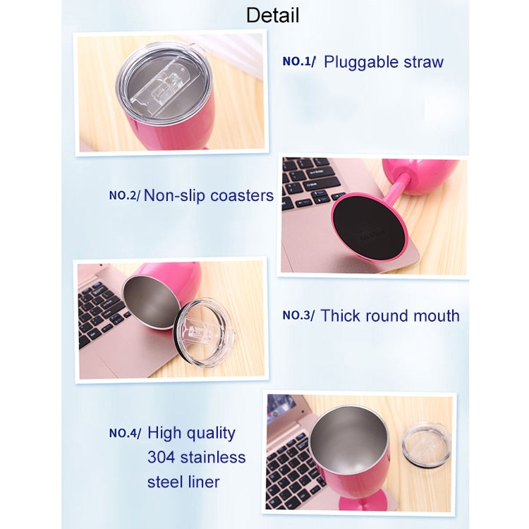 New Fashion Stainless Steel Vacuum Cup Red Wine Cocktail Goblet Creative Gift