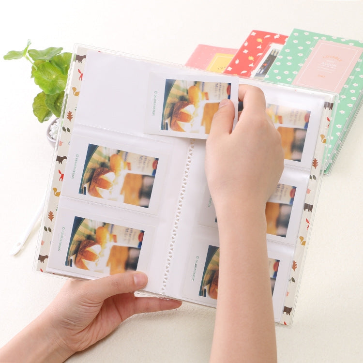 3 inch DIY Creativity Insert Type Mini Exquisite Photo Album, Four Leaf Clover Pattern, Many Trees Dry Pattern, Forest Deer Pattern, Iron Tower Pattern, Little Swallow Pattern, Baymax Pattern