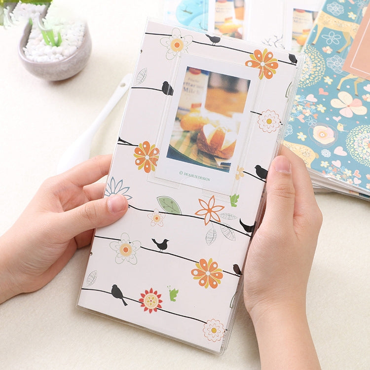 3 inch DIY Creativity Insert Type Mini Exquisite Photo Album, Four Leaf Clover Pattern, Many Trees Dry Pattern, Forest Deer Pattern, Iron Tower Pattern, Little Swallow Pattern, Baymax Pattern