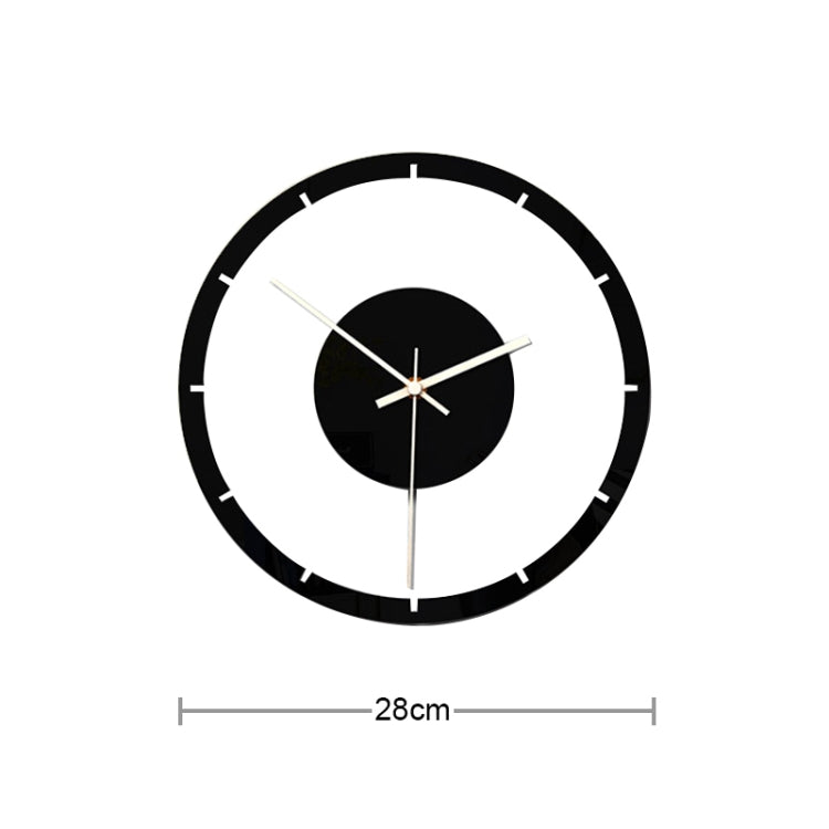 TM011 A Round Wooden Dial Transparent Acrylic Mute Wall Clock