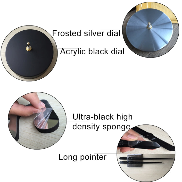 Bedroom Home Decoration Frameless Roman Numeral Large DIY Wall Sticker Mute Clock, Size: 100*100cm