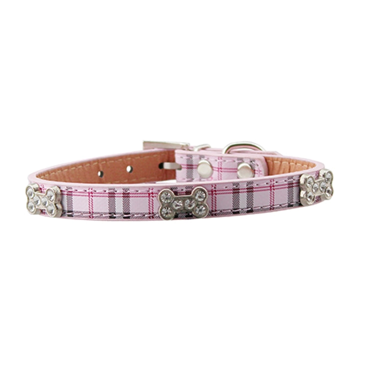 PU Leather with Bone Designs Pet Dog Collar Pet Products, Size: L, 2.5 * 51cm