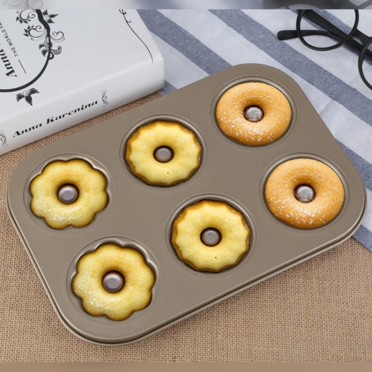 3 Flowers Type Donuts Cookie Mold Gold 6 Cups Cake Mold Baking Mold Cake Tools Bakeware Kitchen Accessories