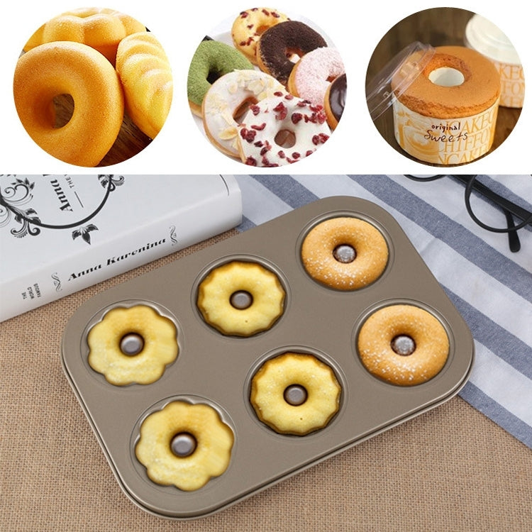 3 Flowers Type Donuts Cookie Mold Gold 6 Cups Cake Mold Baking Mold Cake Tools Bakeware Kitchen Accessories