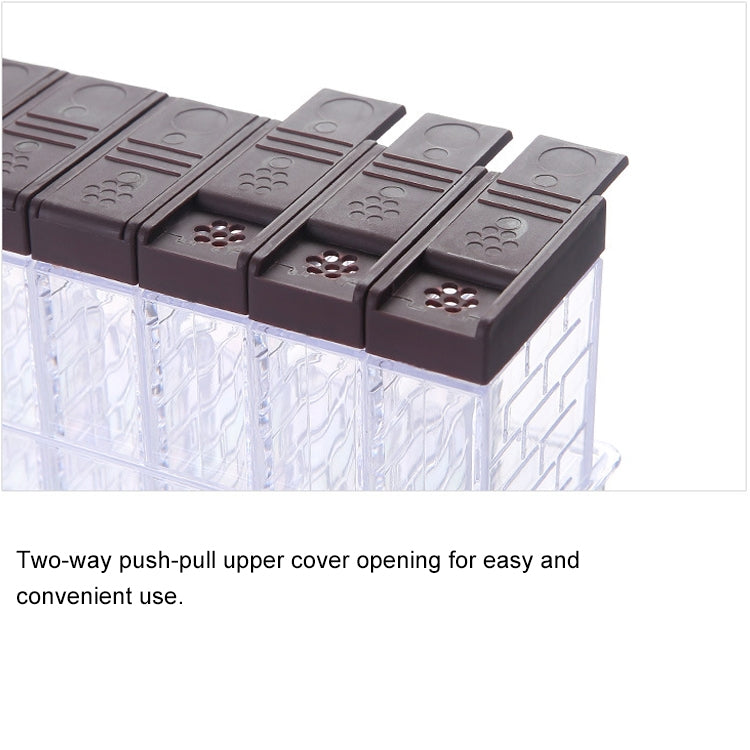 6pcs / Set Kitchen Two-way Open Seasoning Jar Condiment Bottle