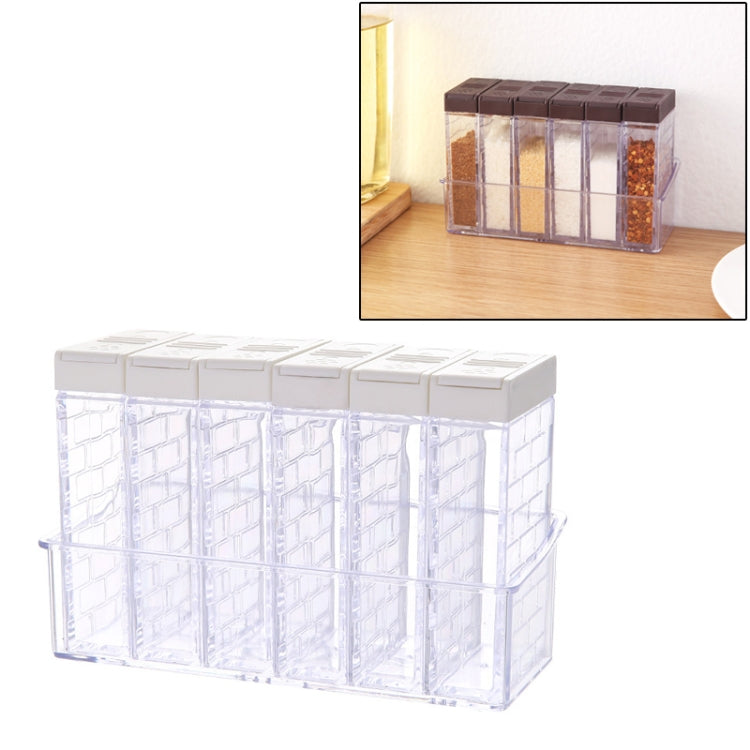 6pcs / Set Kitchen Two-way Open Seasoning Jar Condiment Bottle