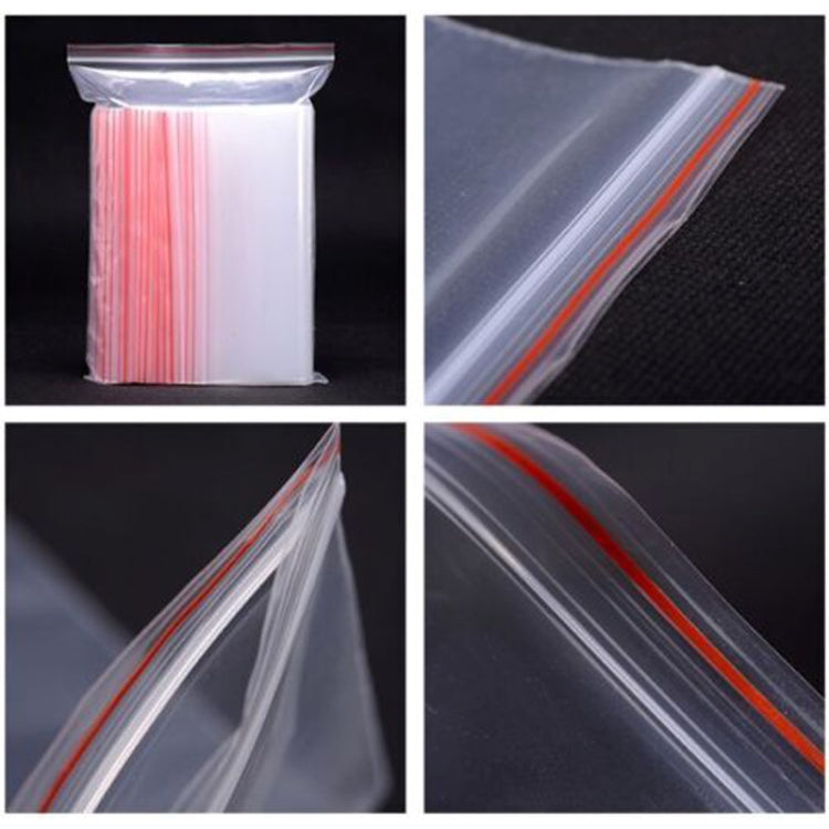 100pcs/pack PE Self Sealing Clear Zip Lock Packaging Bag, 7cm x 11cm, Custom Printing and Size are welcome