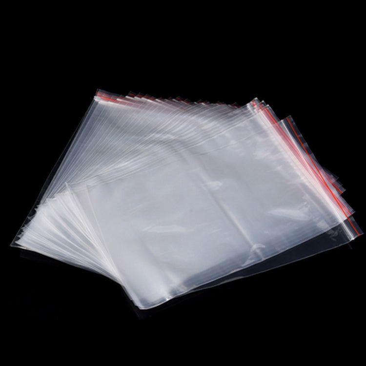 100pcs/Pack PE Self Sealing Clear Zip Lock Packaging Bag, 29cm x 40cm, Custom Printing and Size are welcome
