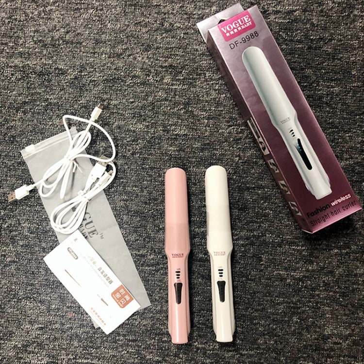 Wireless Mini USB Rechargeable Hair Straightener Hair Curler Double Purpose Hair Splint