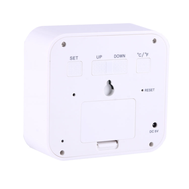 Desk Table Digital Backlight LED Alarm Clock with Time & Date & Temperature & Humidity Display