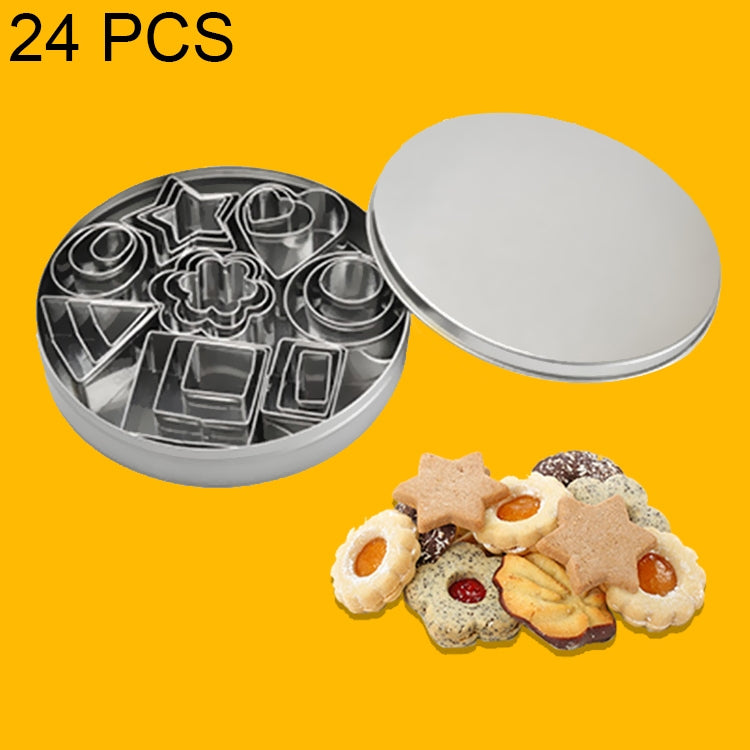 24 PCS / Set Stainless Steel DIY Cookie Biscuits Molds Geometry Baking Tools (Octagon)