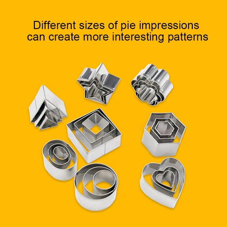 24 PCS / Set Stainless Steel DIY Cookie Biscuits Molds Geometry Baking Tools (Octagon)