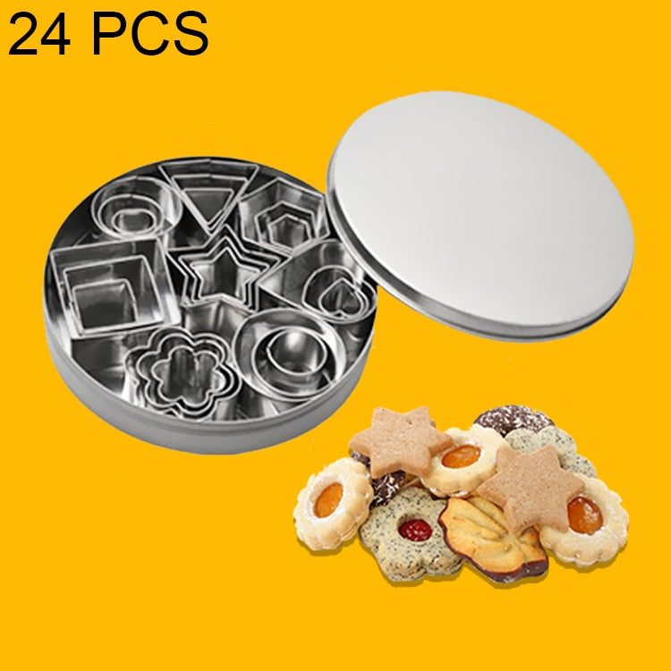 24 PCS / Set Stainless Steel DIY Cookie Biscuits Molds Geometry Baking Tools (Octagon)