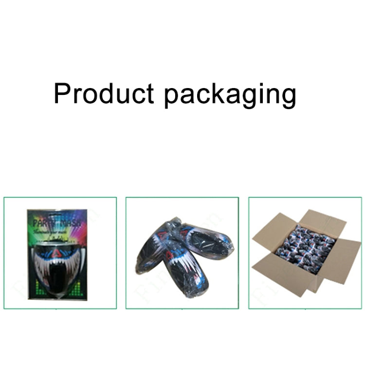 FG-MA-023 Halloween Mask Voice Control LED Cold Light Terror Cosplay Mask