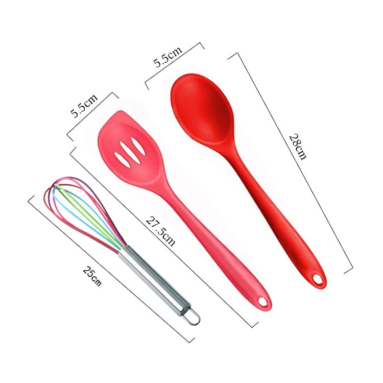 kn607 10 in 1 Colorful Silicone Kitchen Tools Set