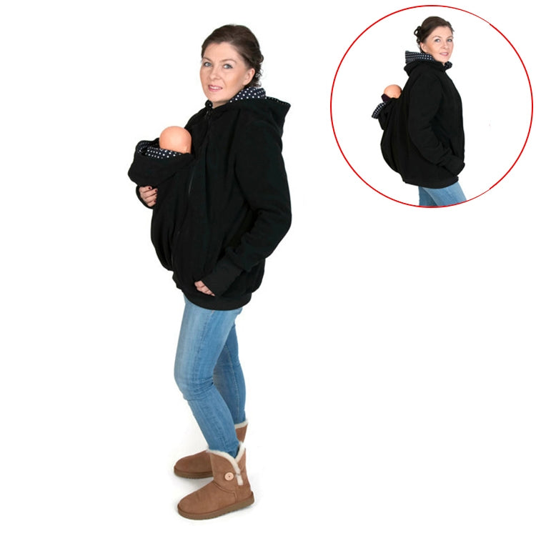 Three-in-one Multi-function Mother Kangaroo Zipper Hoodie Coat with Front Cap Size: XL, Chest: 104-109cm, Waist: 84-88cm, Hip: 110-116cm