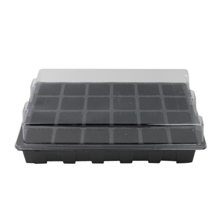 Seedling Tray Sprout Plate 24 Holes Nursery Pots Tray Lids Box For Gardening Bonsai Mini Greenhouse Nursery Plate Three Sets