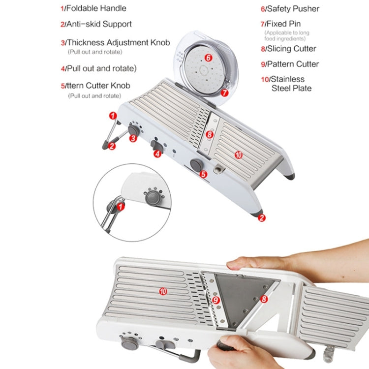 CZ-01 Multifunctional Household Stainless Steel Manual Vegetable Cutting Machine Carrot Potato Grater