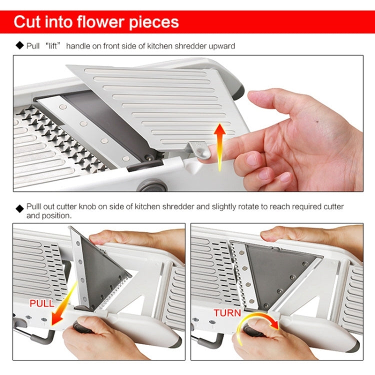 CZ-01 Multifunctional Household Stainless Steel Manual Vegetable Cutting Machine Carrot Potato Grater