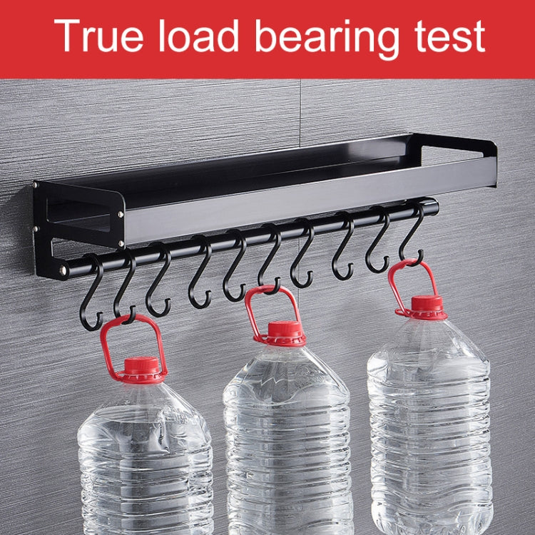 40cm 6 Hooks Kitchen Multi-function Wall Hanging Holder Seasoning Storage Rack