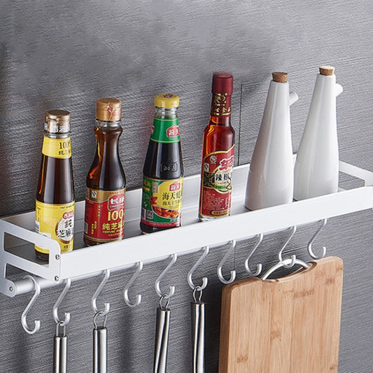 50cm 8 Hooks Kitchen Multi-function Wall Hanging Holder Seasoning Storage Rack