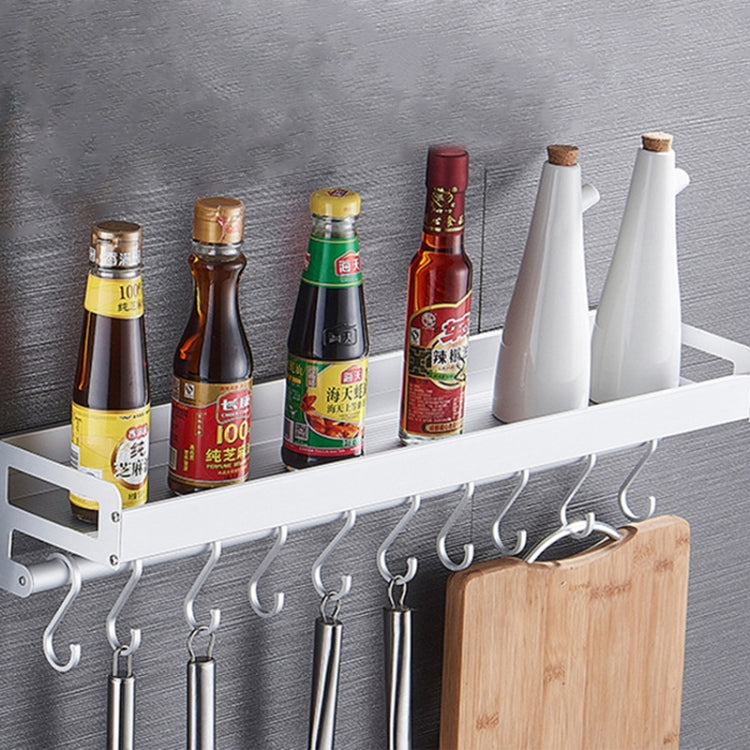 60cm 10 Hooks Kitchen Multi-function Wall Hanging Holder Seasoning Storage Rack