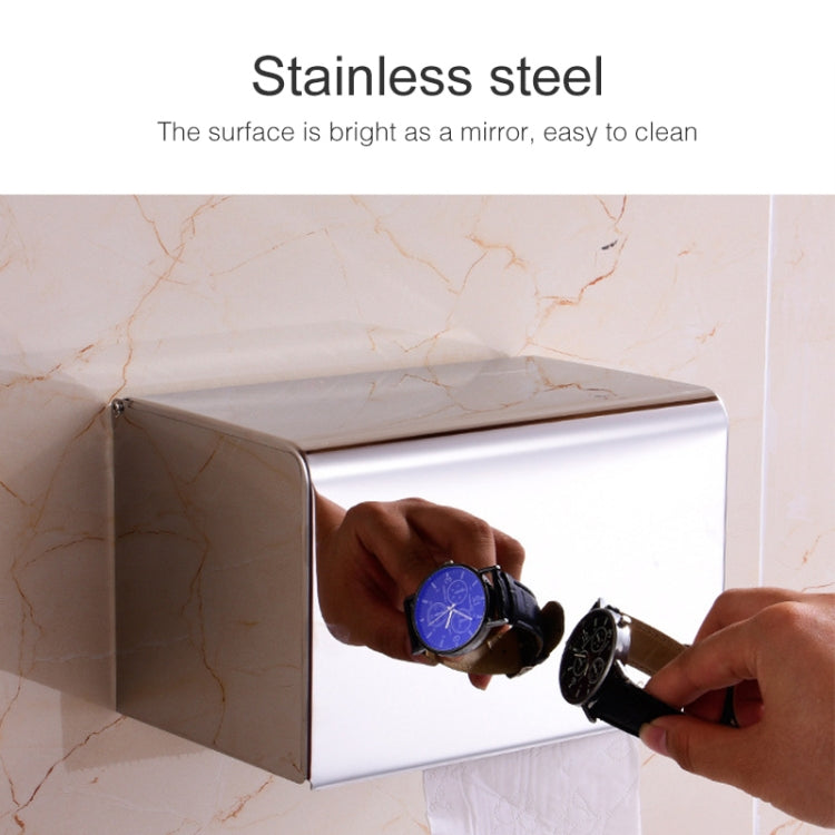 K8 304 Stainless Steel Bathroom Wall-mounted Waterproof Bright Light Paper Towel Roll Holder
