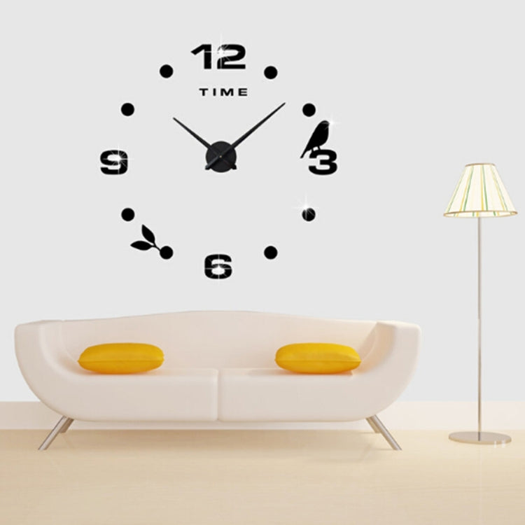 Bedroom Home Office Decoration Frameless Large Size DIY 3D Mirror Surface Wall Stickers Quiet Clock, Size: 100*100cm