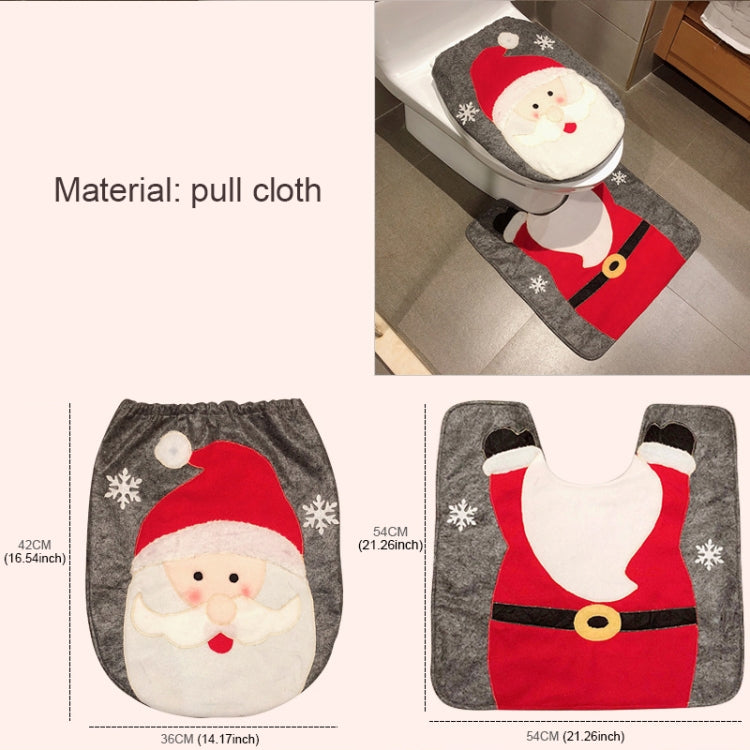 2 in 1 Christmas Decoration Toilet Set
