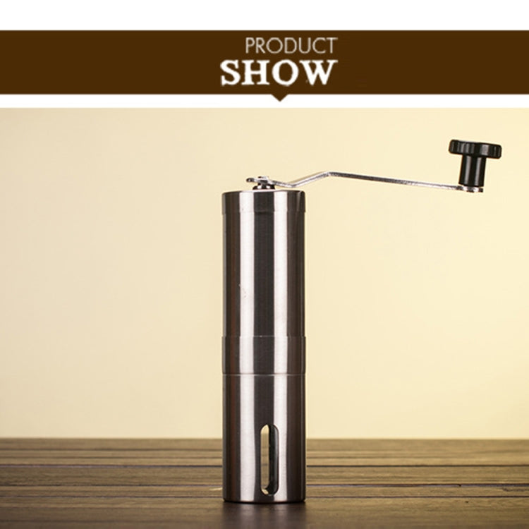 Portable Conical Burr Mill Manual Stainless Steel Hand Crank Coffee Bean Grinder, Capacity: 40g