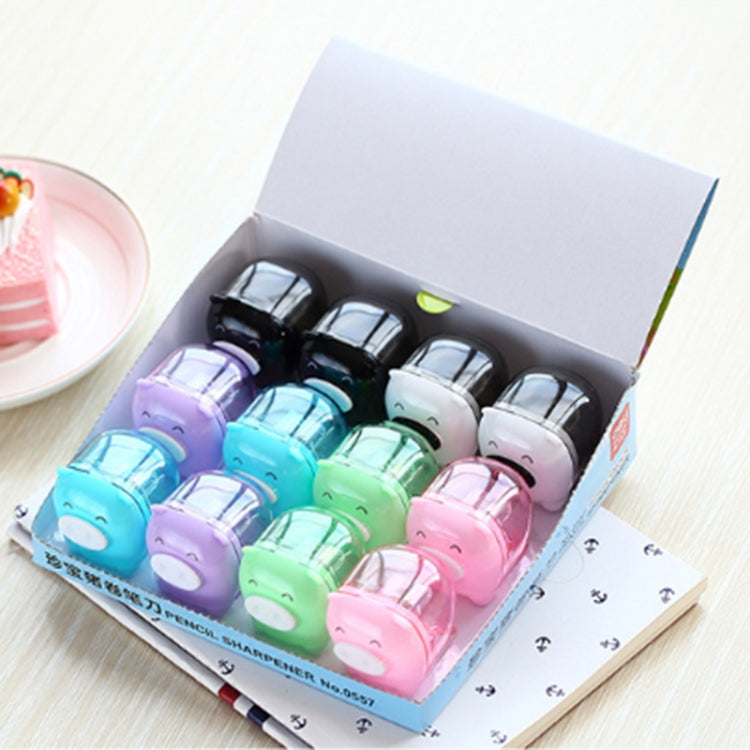 Deli Mini Pig Manual Pencil Sharpeners Kids Friendly at Home Office School, Random Color Delivery