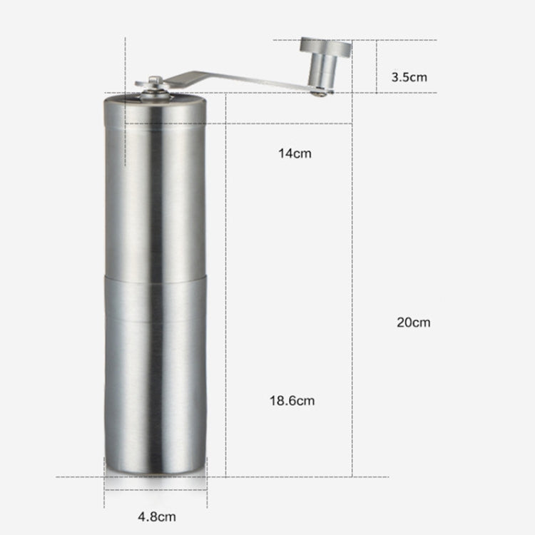 Portable Conical Burr Mill Manual Stainless Steel Bean Pepper Hand Crank Coffee Grinder, Gift Box Package