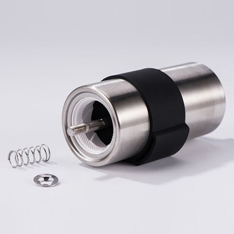Portable Conical Burr Mill Manual Stainless Steel Hand Crank Coffee Bean Grinder with Silicone Ring, Capacity: 40g