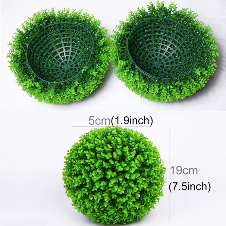 Artificial Green Eucalyptus Plant Ball Tree Wedding Event Home Outdoor Decoration Hanging Ornament, Diameter: 7.5 inch