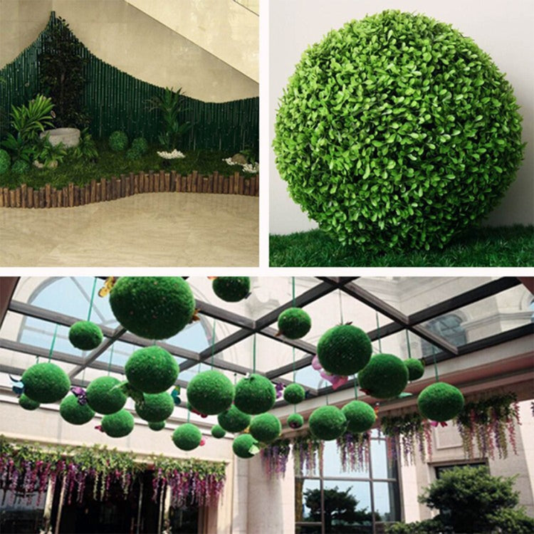 Artificial Aglaia Odorata Plant Ball Topiary Wedding Event Home Outdoor Decoration Hanging Ornament, Diameter: 4.7 inch