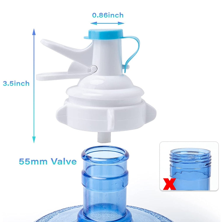 PP Water Bottle Faucet Dispenser Valve for 55mm Crown Top Bottle with Dustproof Cover