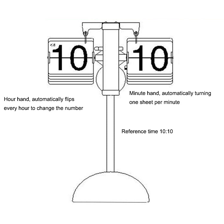 Creative Home Office Bedroom Retractable Flip Trolley Small Balance Clock