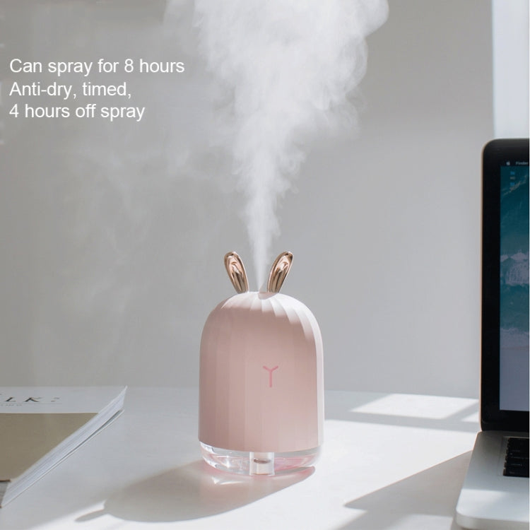 3life-318 2W Cute Rabbit USB Mini Humidifier Diffuser Aroma Mist Nebulizer with LED Night Light for Office, Home Bedroom, Capacity: 220ml, DC 5V