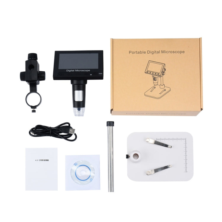 720P 4.3 inch Display Screen HD Industrial Digital Microscope