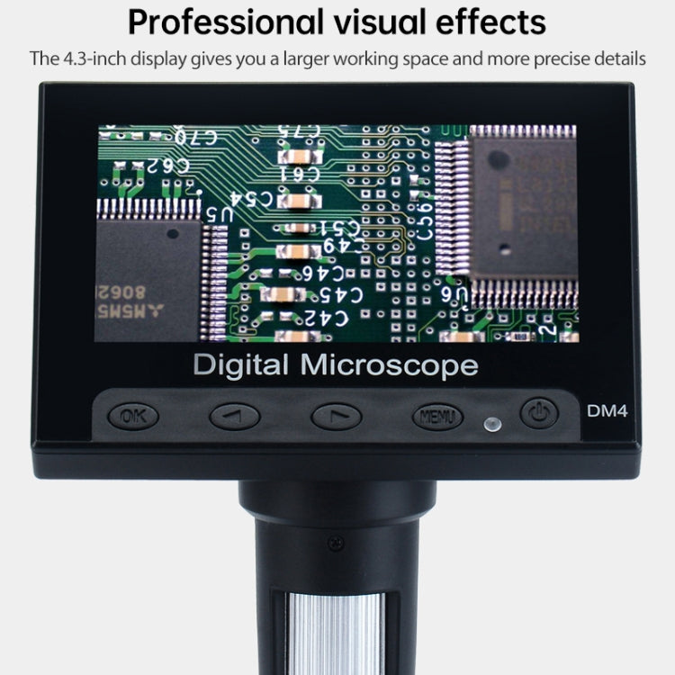 720P 4.3 inch Display Screen HD Industrial Digital Microscope