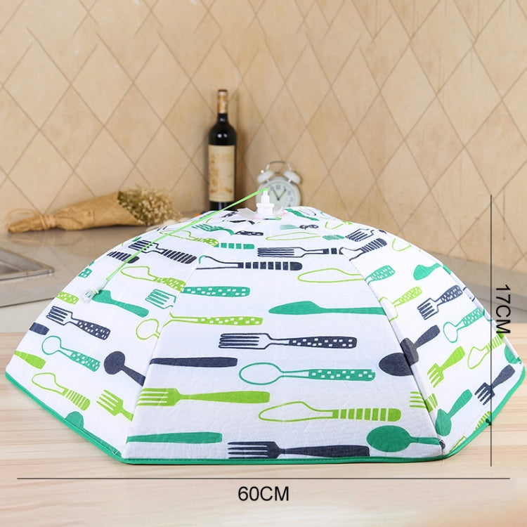 Folding Food Cover Keep Foods Warm Aluminum Foil Cover, Blue Tableware Pattern, Size: 60*60*17cm