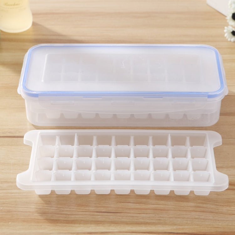 Small Square Ice Mold Trays Multi-layer Mold with Cover Ice Storage Box, 2 Layers