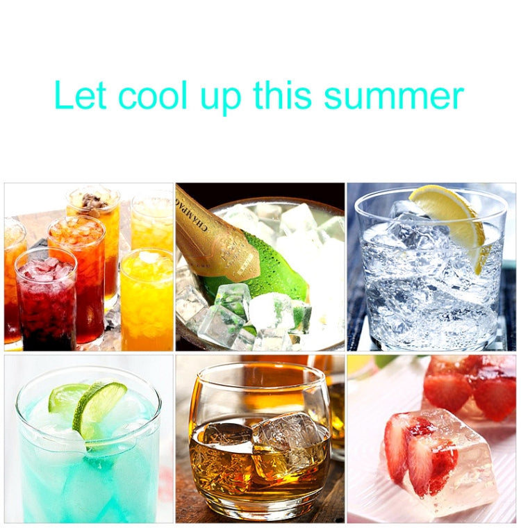 Small Square Ice Mold Trays Multi-layer Mold with Cover Ice Storage Box, 2 Layers