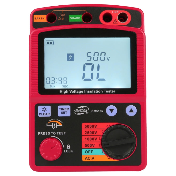 BENETECH GM3125 High Voltage Insulation Tester Resistance Tester