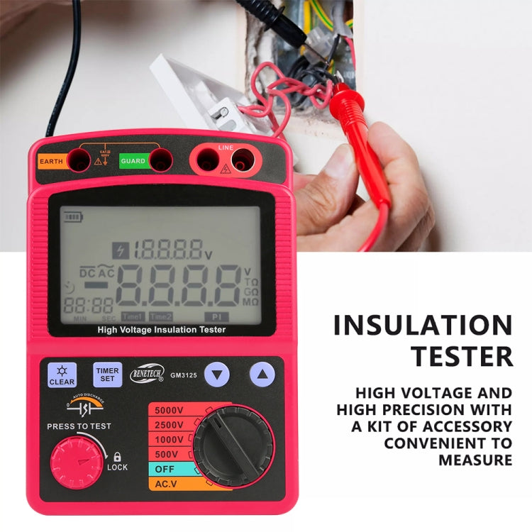 BENETECH GM3125 High Voltage Insulation Tester Resistance Tester