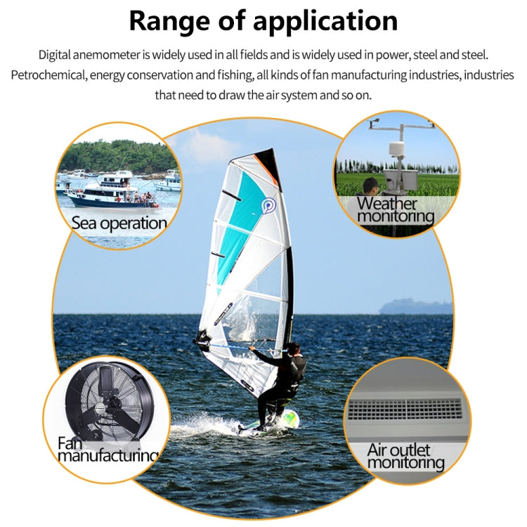 BENETECH GM8901+ High Accuracy Anemometer Wind Speed Gauge Temperature Measure Digital LCD Display Meter Measuring Tool