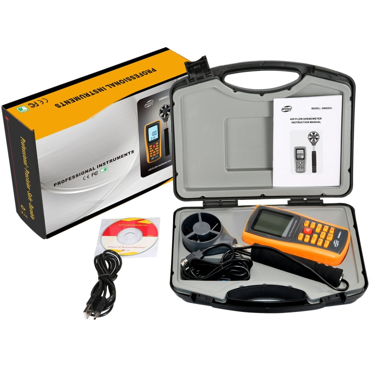 BENETECH GM8902+ LCD Display Digital Digital Anemometer Air Flow Wind Speed Scale Meter