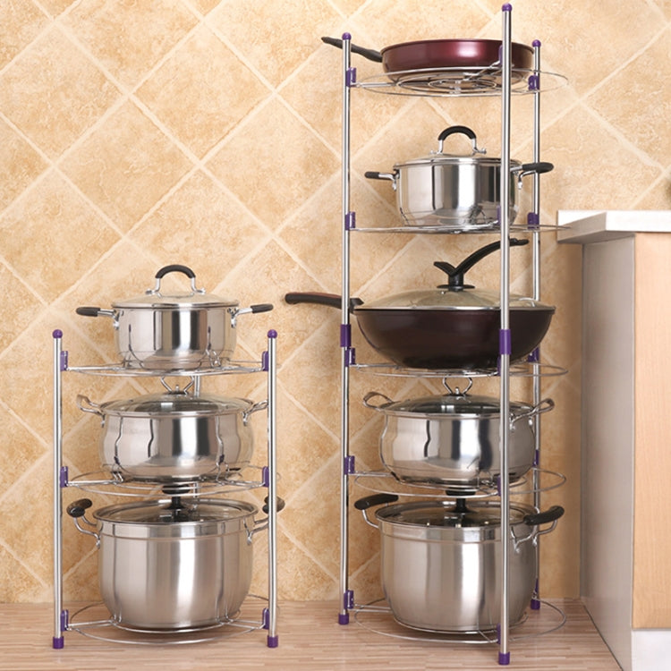 Multi-function Kitchen Pot Rack Five-layer Wok Soup Pot Stainless Steel Pot Rack